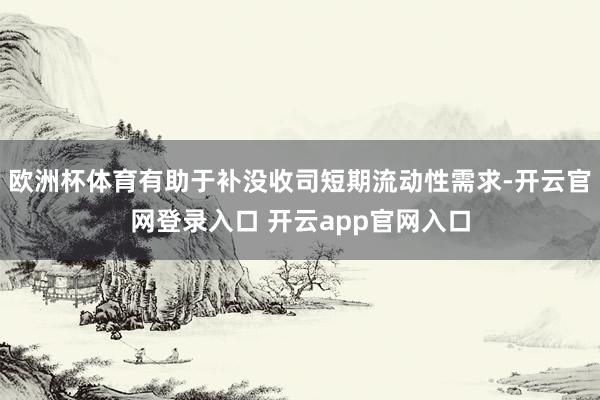 欧洲杯体育有助于补没收司短期流动性需求-开云官网登录入口 开云app官网入口
