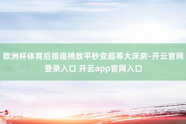欧洲杯体育后排座椅放平秒变超等大床房-开云官网登录入口 开云app官网入口