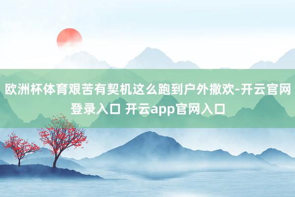 欧洲杯体育艰苦有契机这么跑到户外撒欢-开云官网登录入口 开云app官网入口