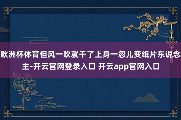 欧洲杯体育但风一吹就干了上身一忽儿变纸片东说念主-开云官网登录入口 开云app官网入口